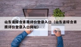 山东省综合素质评价登录入口（山东省综合素质评价登录入口网址）