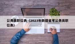 公务员职位表（2023年新疆省考公务员职位表）