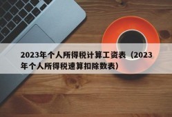 2023年个人所得税计算工资表（2023年个人所得税速算扣除数表）