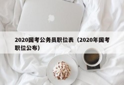 2020国考公务员职位表（2020年国考职位公布）