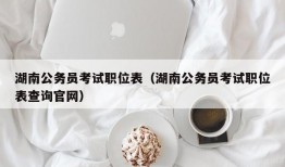 湖南公务员考试职位表（湖南公务员考试职位表查询官网）