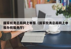 国家税务总局网上申报（国家税务总局网上申报办税服务厅）