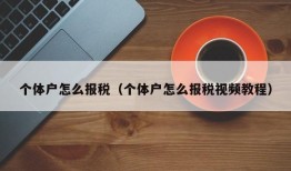 个体户怎么报税（个体户怎么报税视频教程）