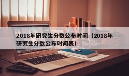 2018年研究生分数公布时间（2018年研究生分数公布时间表）