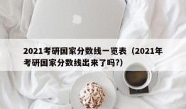 2021考研国家分数线一览表（2021年考研国家分数线出来了吗?）