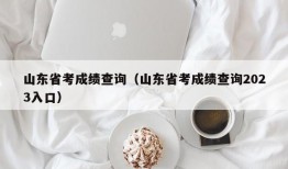 山东省考成绩查询（山东省考成绩查询2023入口）