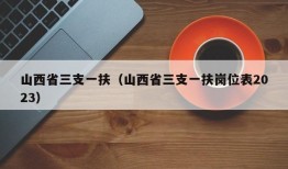 山西省三支一扶（山西省三支一扶岗位表2023）