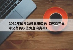 2022年国考公务员职位表（2022年国考公务员职位表查询贵州）