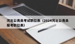 河北公务员考试职位表（2024河北公务员报考职位表）