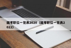 国考职位一览表2020（国考职位一览表2022）