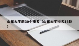 山东大学前30个排名（山东大学排名13位）