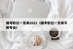 国考职位一览表2021（国考职位一览表不限专业）