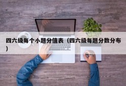 四六级每个小题分值表（四六级每题分数分布）