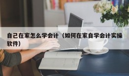 自己在家怎么学会计（如何在家自学会计实操软件）