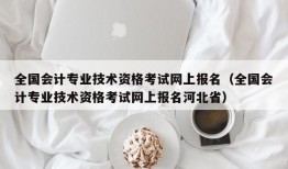 全国会计专业技术资格考试网上报名（全国会计专业技术资格考试网上报名河北省）