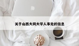 关于山西大同大学人事处的信息