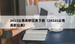 2013公务员职位表下载（20121公务员职位表）