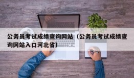 公务员考试成绩查询网站（公务员考试成绩查询网站入口河北省）