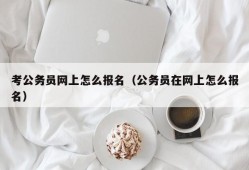 考公务员网上怎么报名（公务员在网上怎么报名）