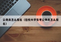 公务员怎么报名（在校大学生考公务员怎么报名）