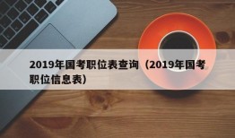 2019年国考职位表查询（2019年国考职位信息表）