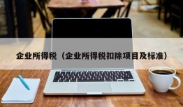 企业所得税（企业所得税扣除项目及标准）