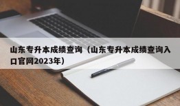 山东专升本成绩查询（山东专升本成绩查询入口官网2023年）