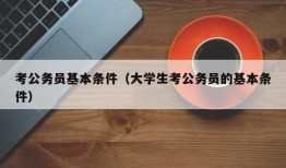 考公务员基本条件（大学生考公务员的基本条件）