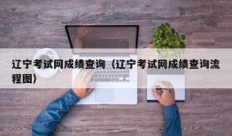 辽宁考试网成绩查询（辽宁考试网成绩查询流程图）