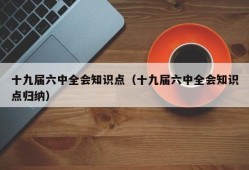 十九届六中全会知识点（十九届六中全会知识点归纳）