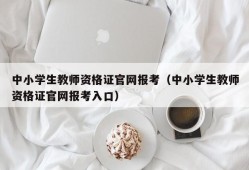 中小学生教师资格证官网报考（中小学生教师资格证官网报考入口）