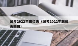 国考2022年职位表（国考2022年职位表四川）