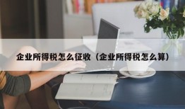 企业所得税怎么征收（企业所得税怎么算）