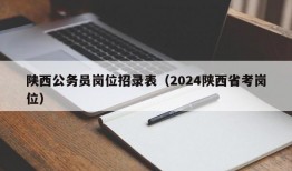 陕西公务员岗位招录表（2024陕西省考岗位）