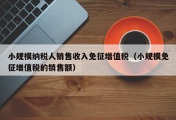 小规模纳税人销售收入免征增值税（小规模免征增值税的销售额）